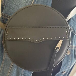 Rebecca Minkoff Black Bag with Silver Zipper - Belt bag